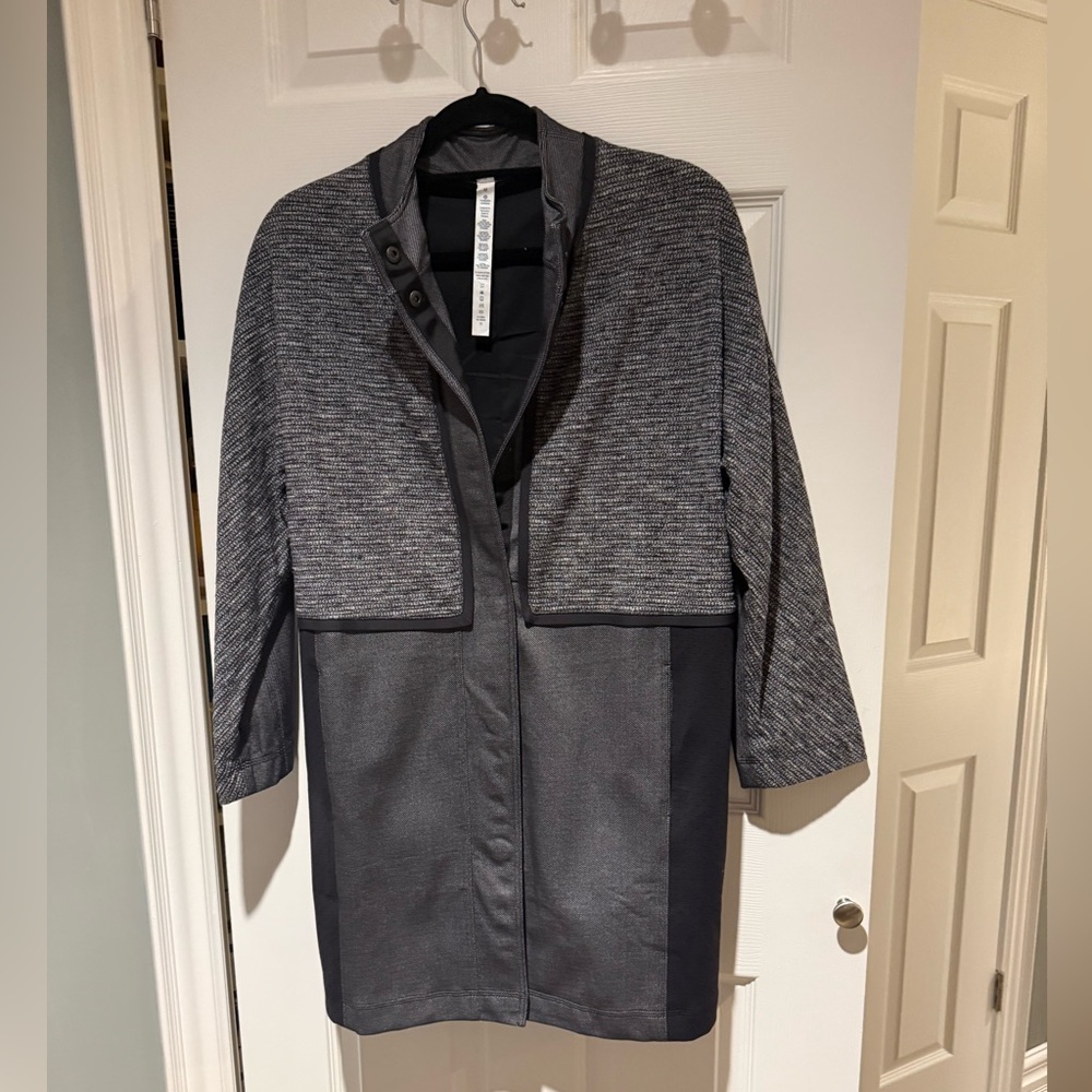 Lululemon Gray and Black Long Coat